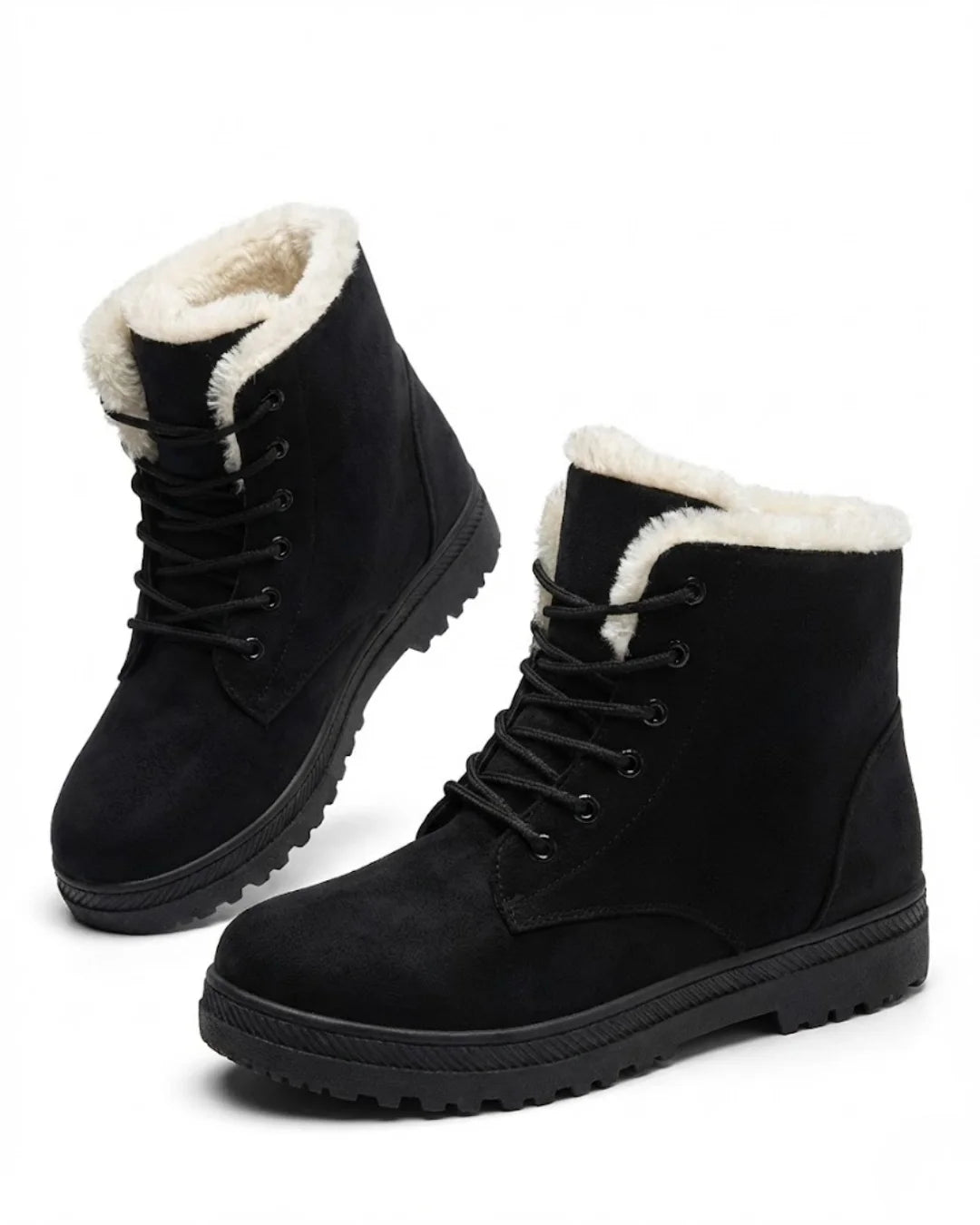 Loretta™ | Lace-Up Fleece-Lined Winter Ankle Boots