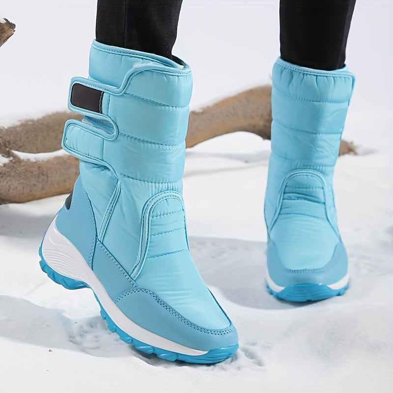 Cassandra™ | Quilted hook-and-loop mid-calf snow boots
