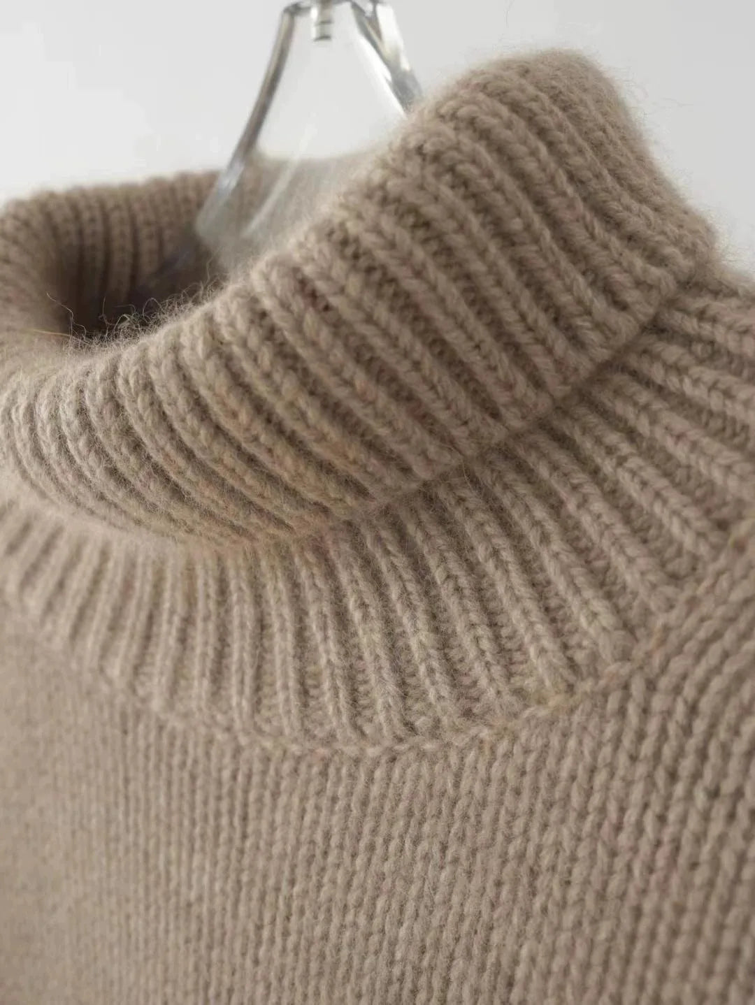 Clarice™ | Ribbed turtleneck oversized knit sweater
