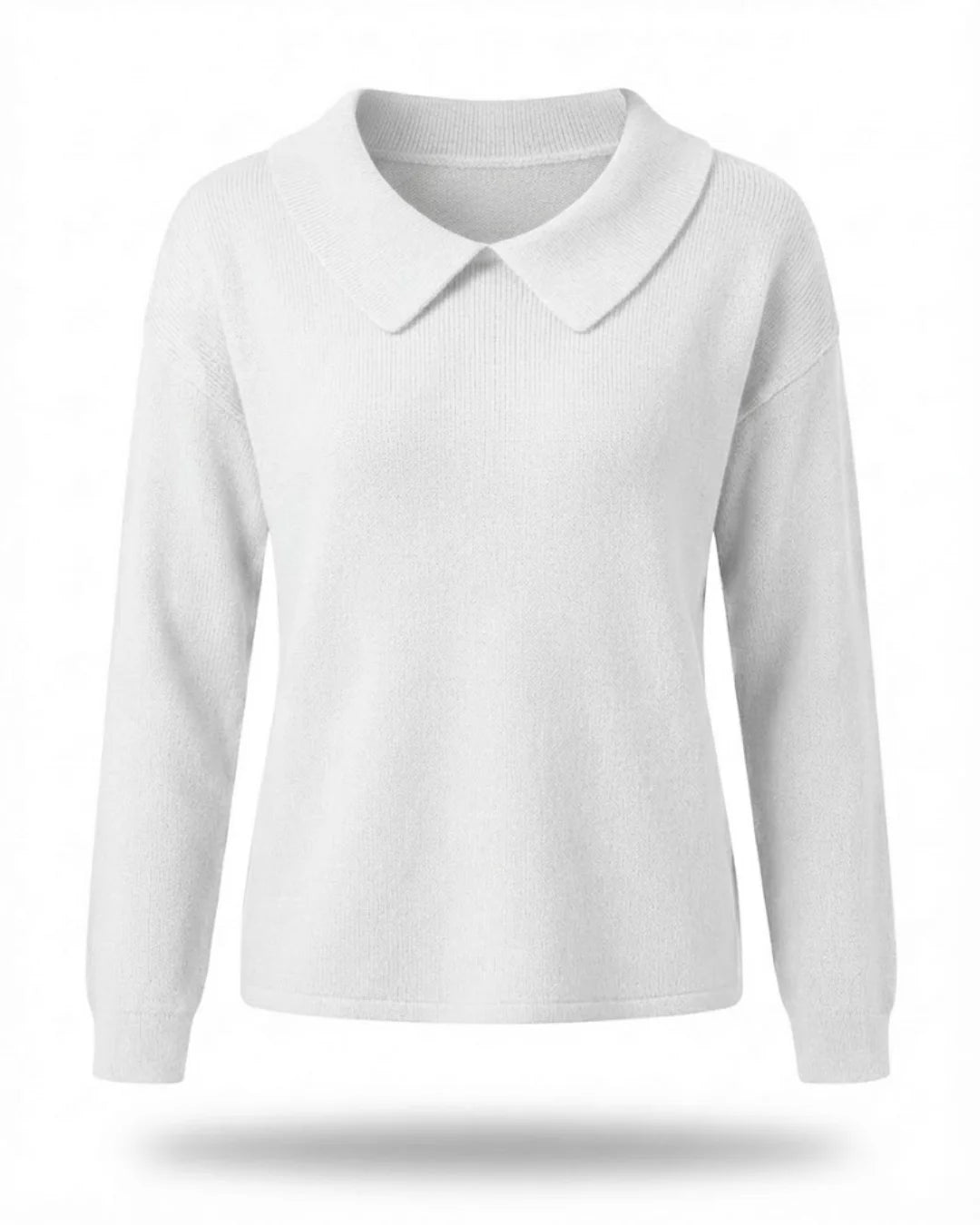 Edwina™ | Peter Pan collar relaxed knit sweater