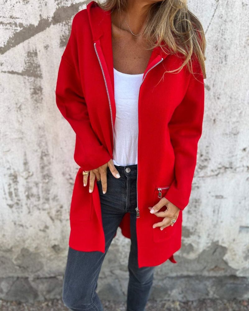 Alcatella™ | Elegant Long Sleeve Zip Cardigan