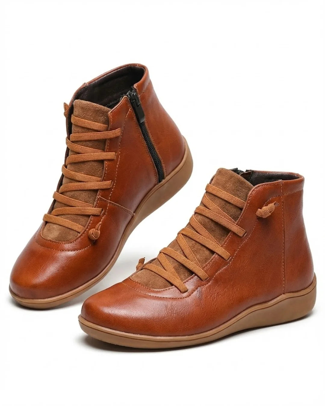Anatolia™ | Leather-and-suede lace-up high-top ankle boots