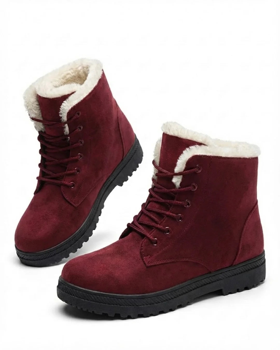 Loretta™ | Lace-Up Fleece-Lined Winter Ankle Boots