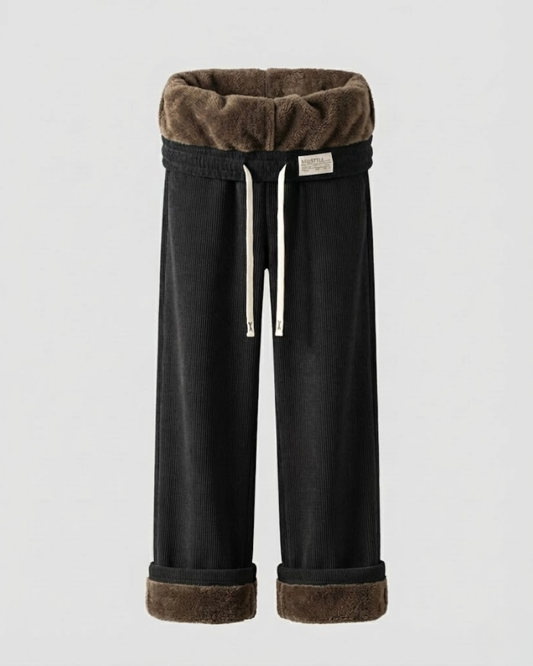 Cerelia™ | Fleece Lined Corduroy Pant - High Rise & Elastic Waist