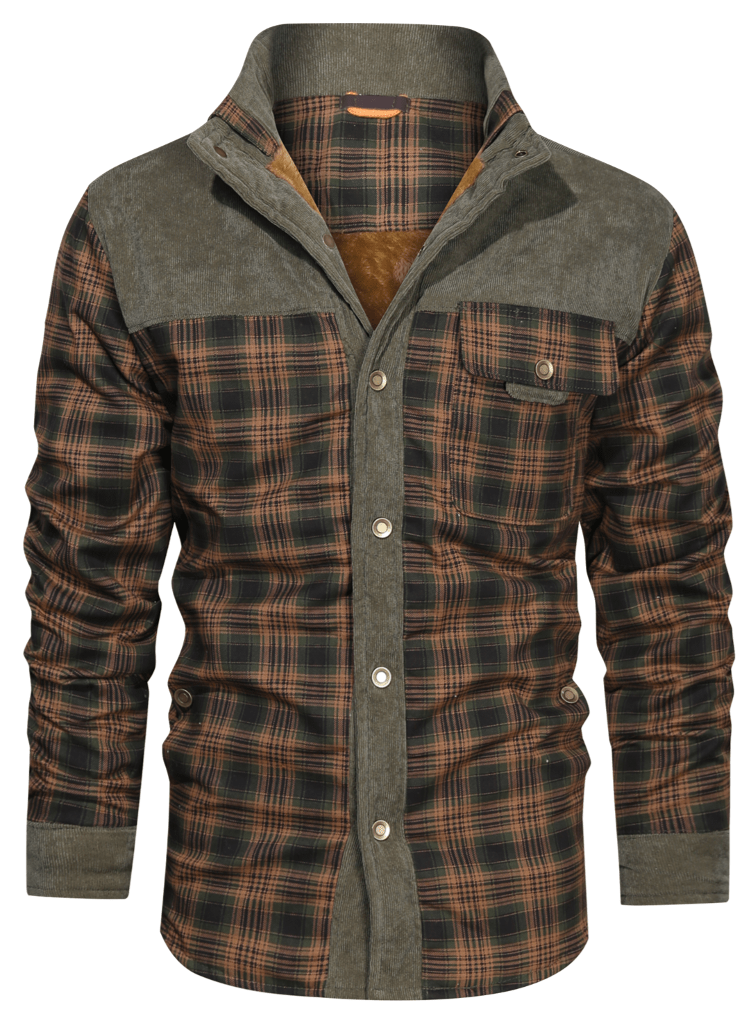 Edward™ | Plaid snap-front lined shirt jacket