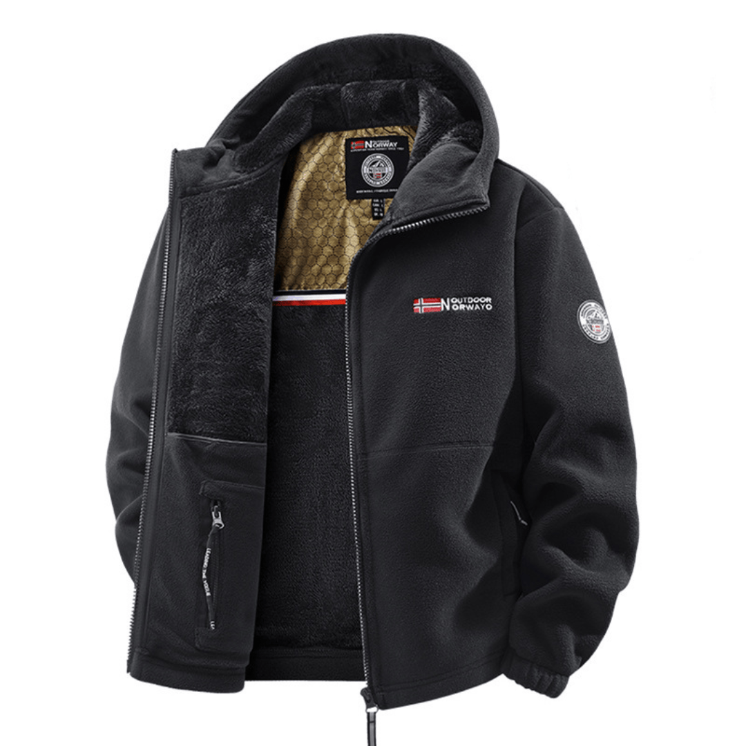 Chris™ | Hooded zip-up fleece jacket