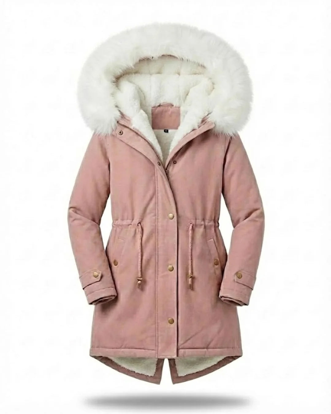 Ceridwen™ | Faux-fur hooded drawstring parka coat