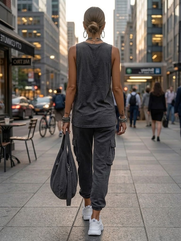 Cargo Pocket Casual Tank & Jogger Set