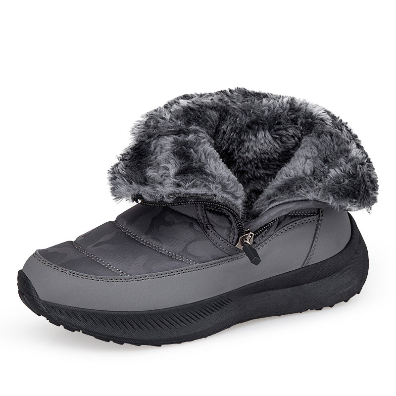 Leon™ | Side-zip faux-fur winter ankle boots