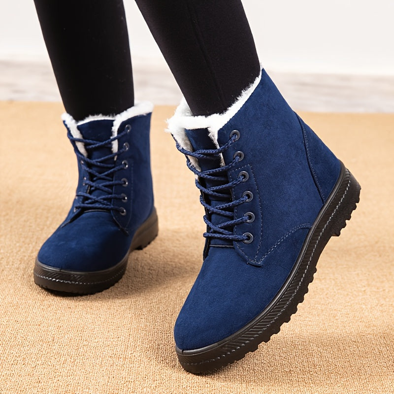 Marietta™ | Lace-Up Fleece-Lined Winter Ankle Boots