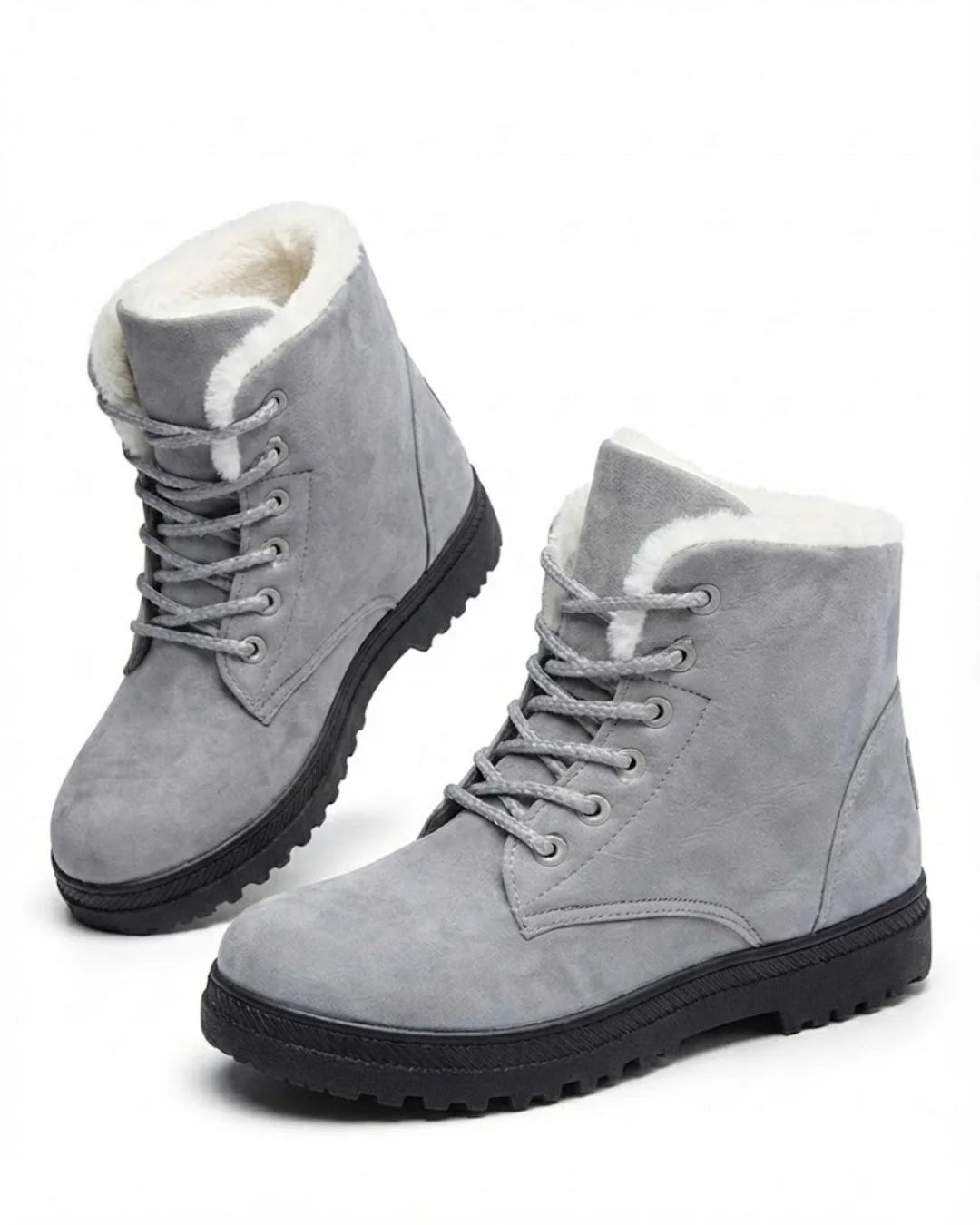 Loretta™ | Lace-Up Fleece-Lined Winter Ankle Boots