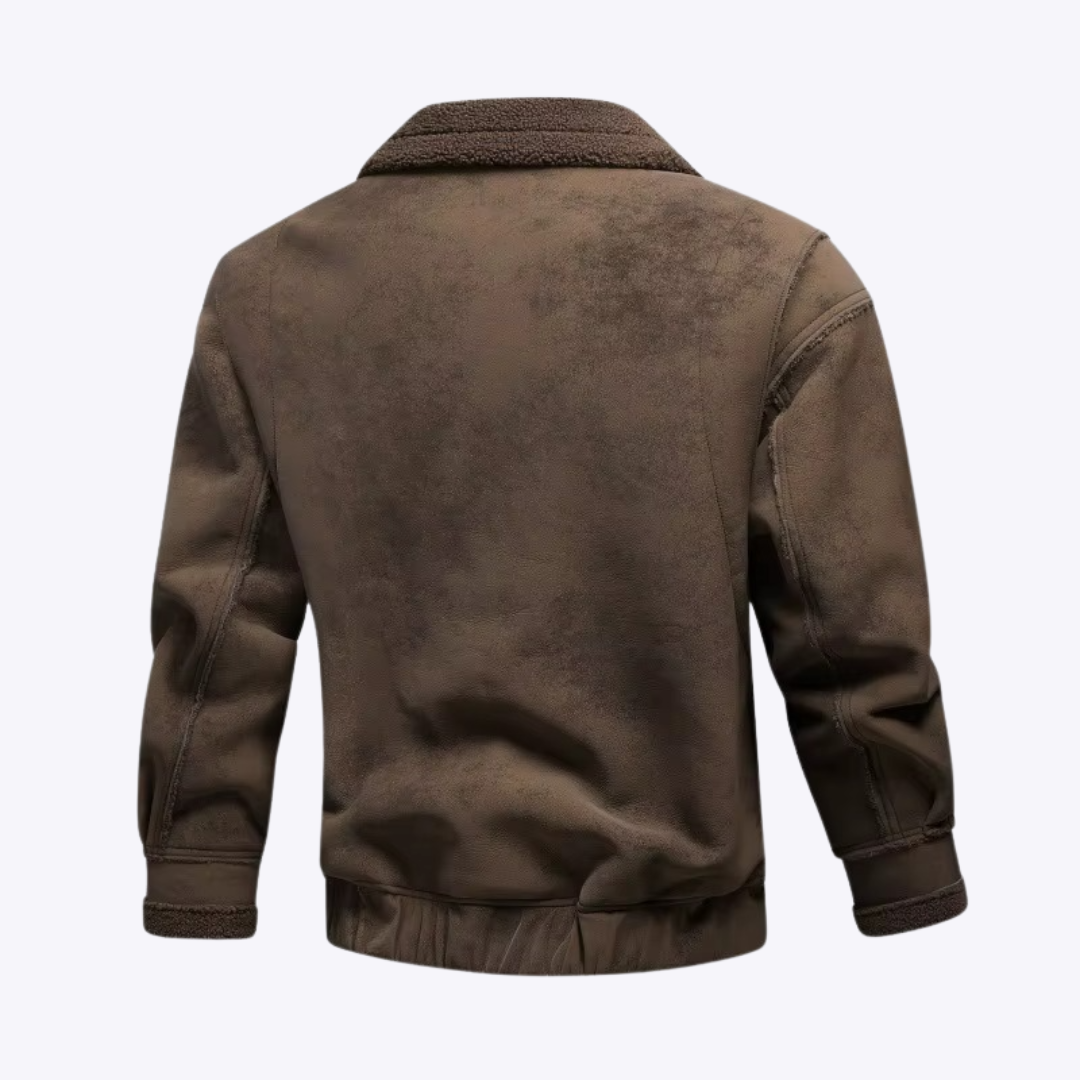 Toni™ | Shearling-lined suede aviator jacket