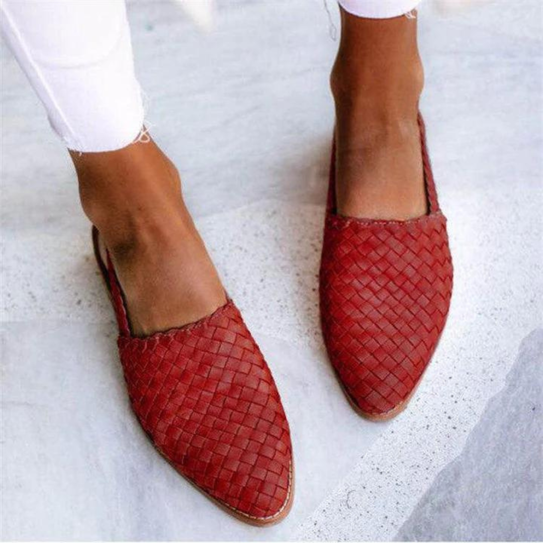 Tiana™ | Elegant Ballerinas in Woven Leather