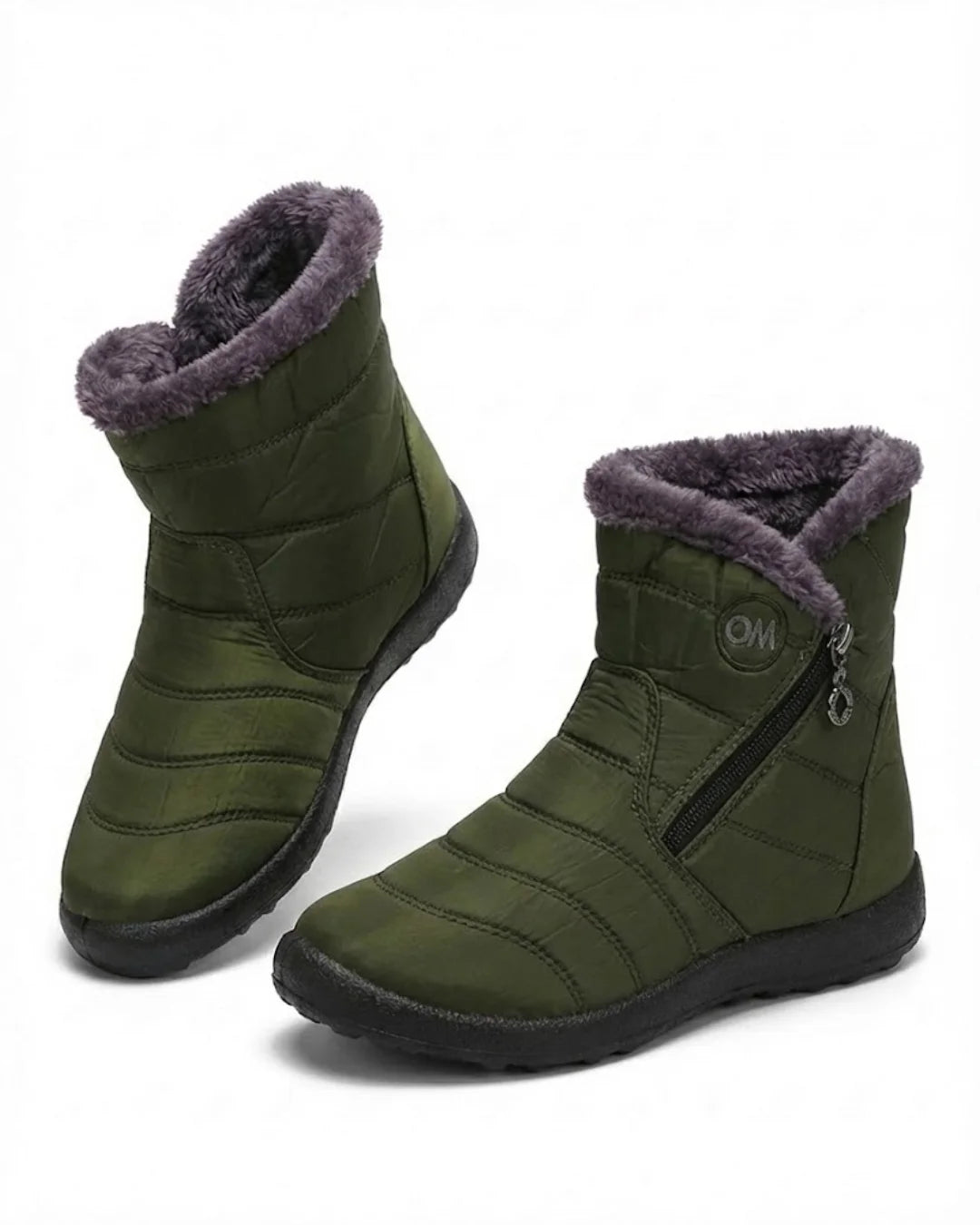 Lucero™ | Quilted Fleece-Lined Zip Winter Boots