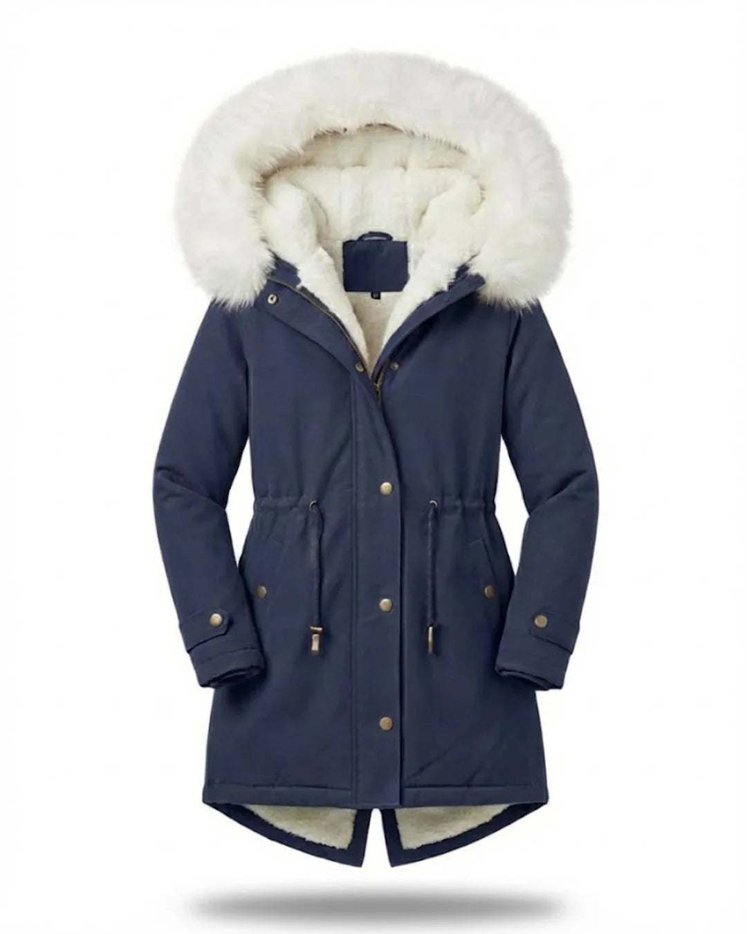 Ceridwen™ | Faux-fur hooded drawstring parka coat