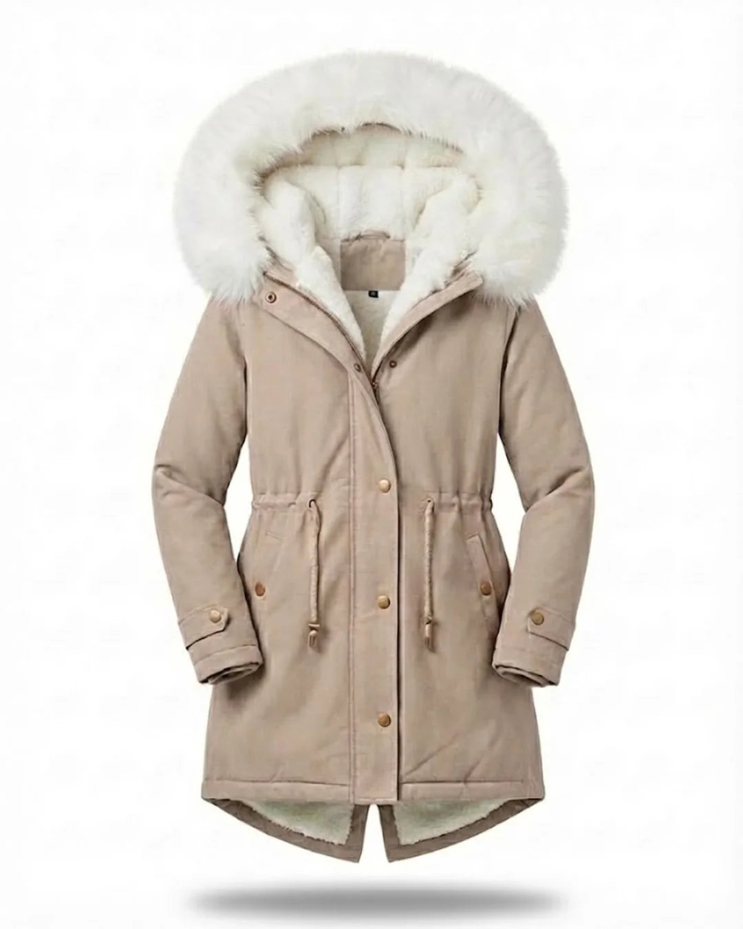 Ceridwen™ | Faux-fur hooded drawstring parka coat