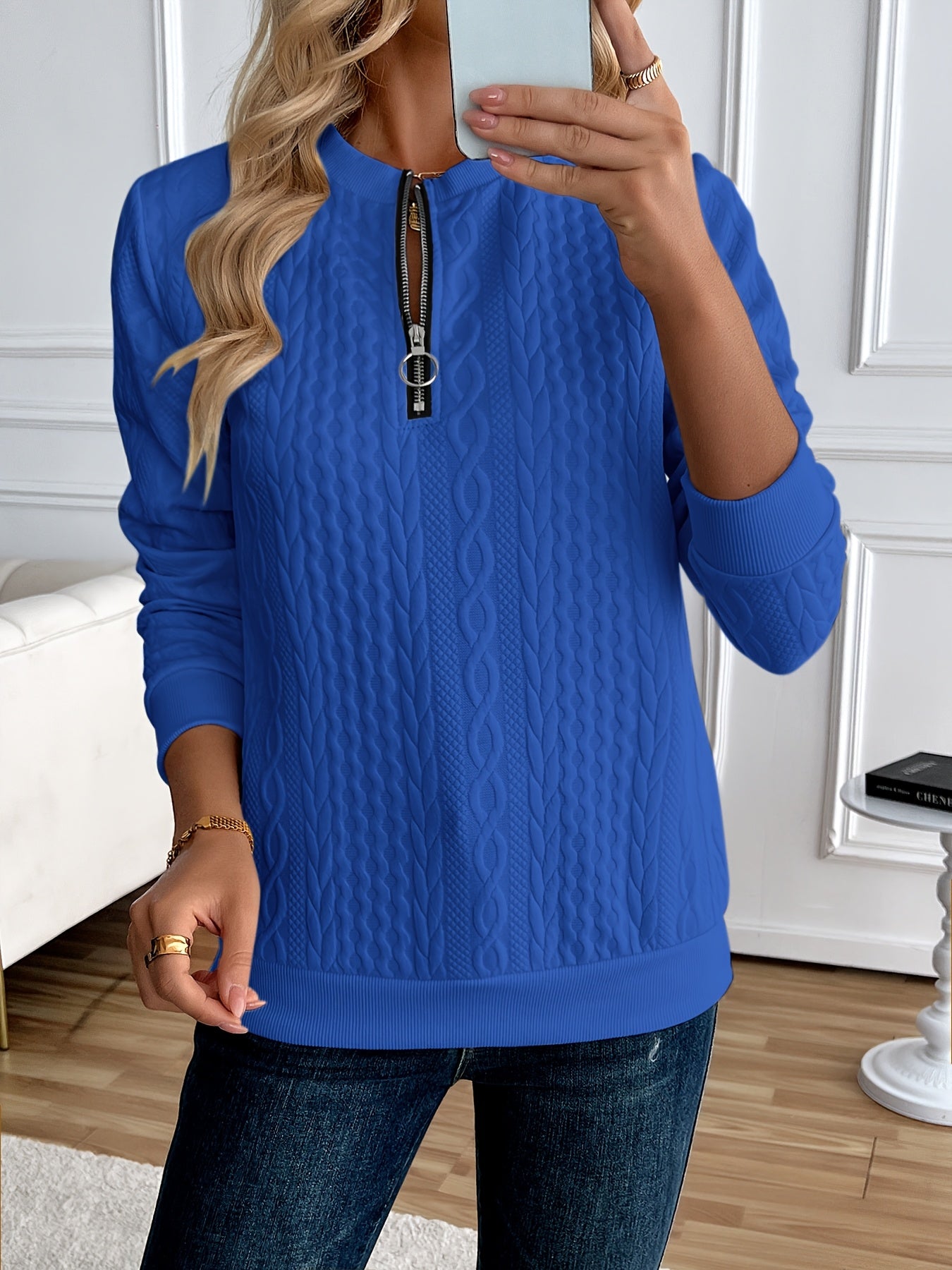 Naya™ | Chic Half-Zip Sweatshirt