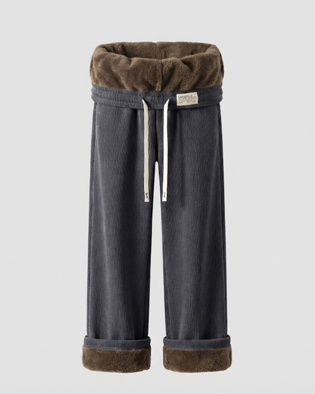 Cerelia™ | Fleece Lined Corduroy Pant - High Rise & Elastic Waist