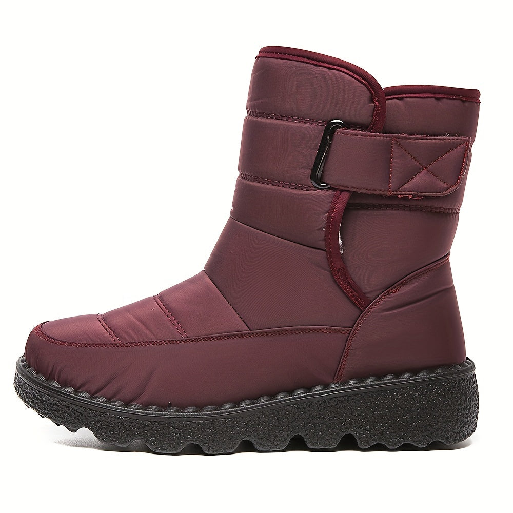 Marcelle™ | Quilted Fleece-Lined Strap Winter Boots