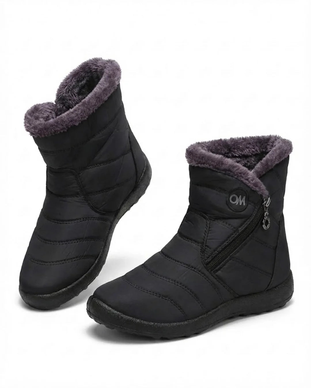 Lucero™ | Quilted Fleece-Lined Zip Winter Boots