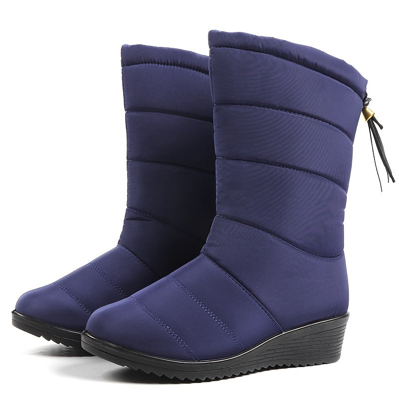 Calanthe™ | Quilted tassel-drawstring mid-calf winter boots