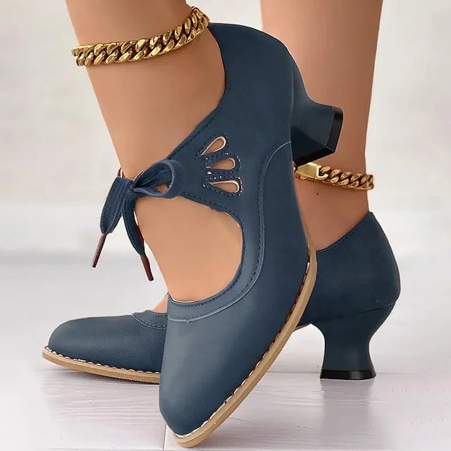 Lilly™ | Elegant Vintage Leather Heels