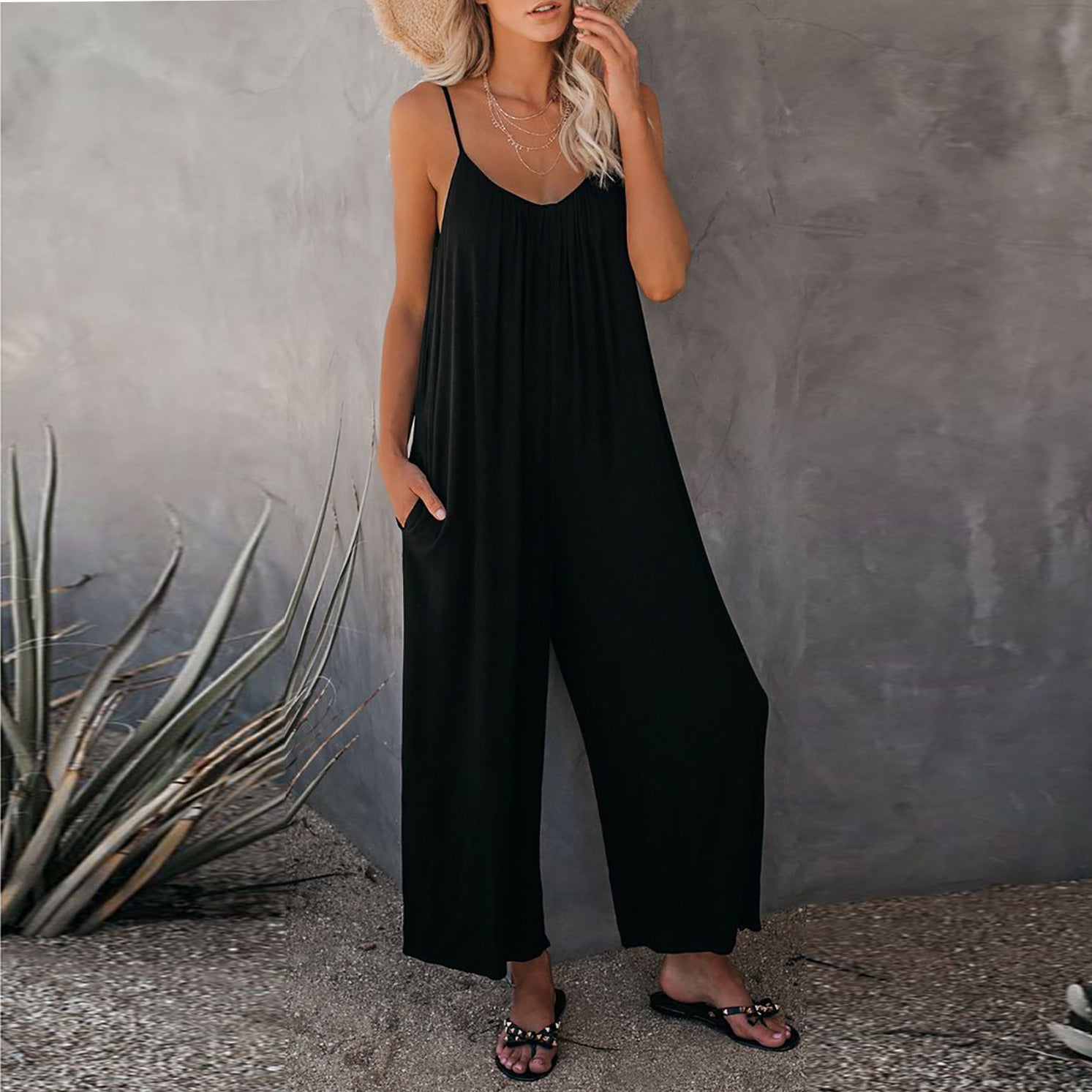 Rio™ | Elegant Flowing Jumpsuit with Pockets