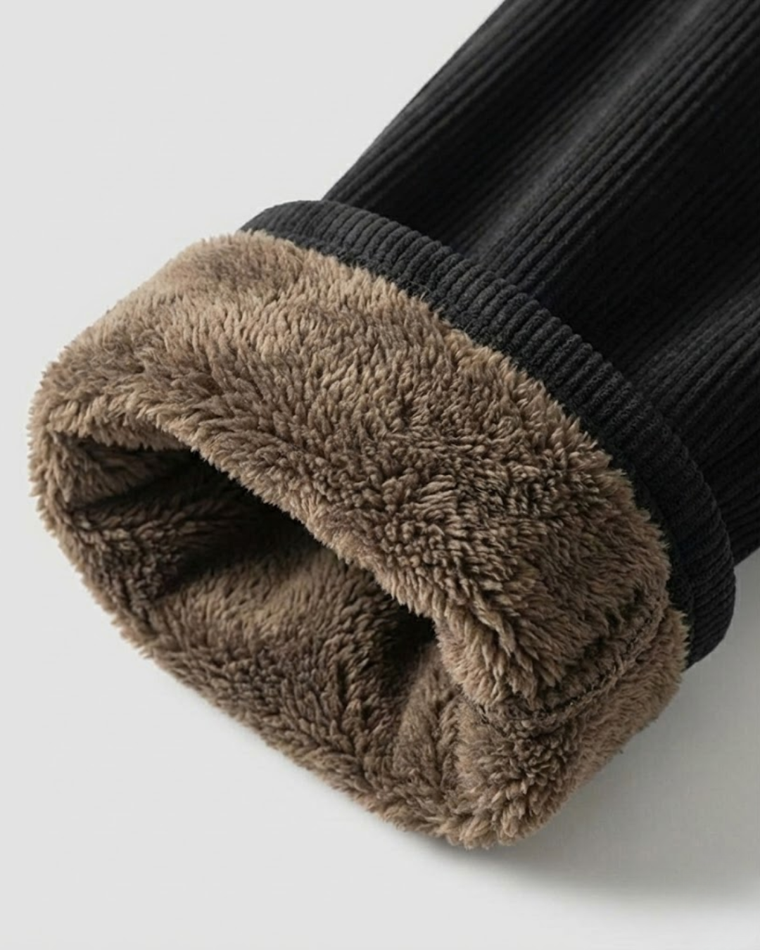 Cerelia™ | Fleece Lined Corduroy Pant - High Rise & Elastic Waist