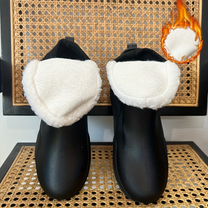 Rainy™ | Plush-lined rubber lug-sole ankle rain boots