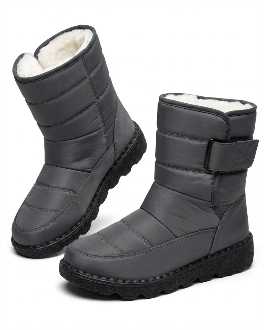 Marcelle™ | Quilted Fleece-Lined Strap Winter Boots
