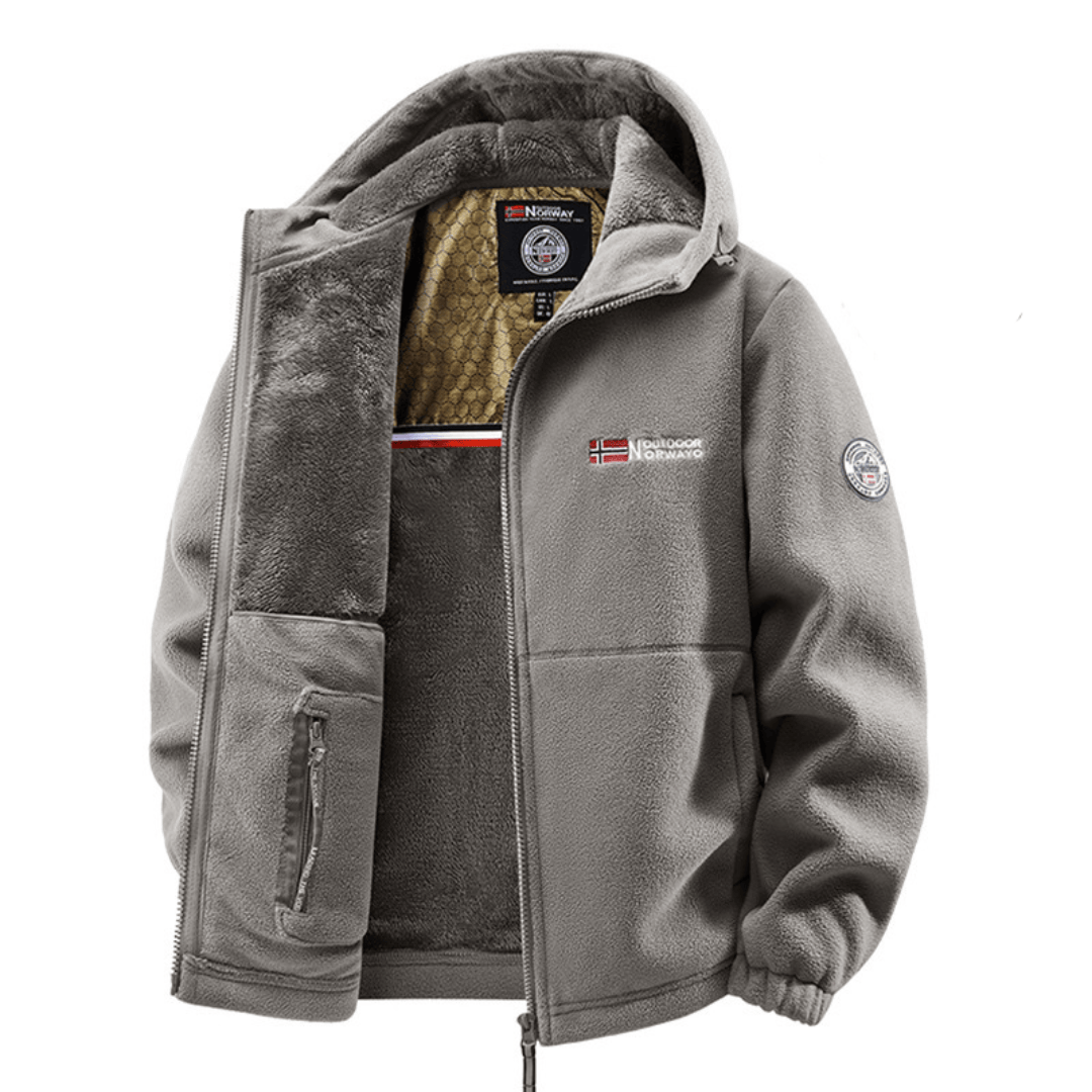 Chris™ | Hooded zip-up fleece jacket