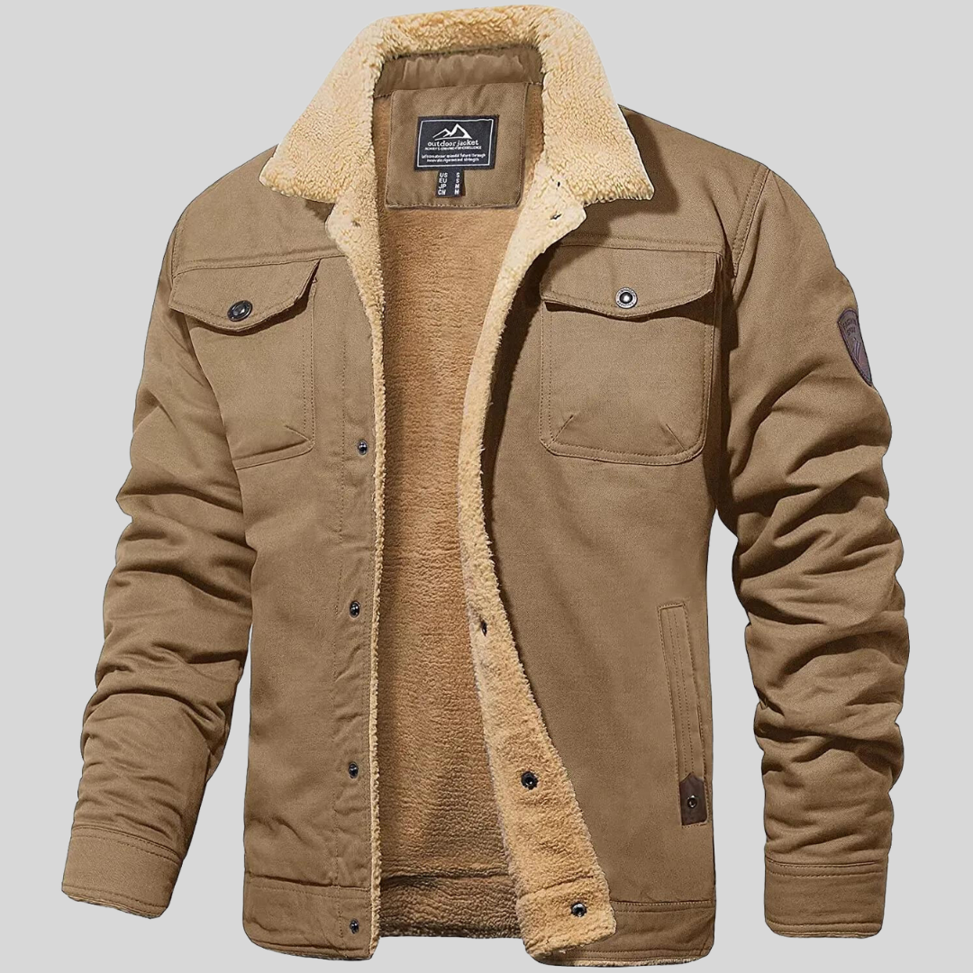 Jayden™ | Sherpa Lined Fleece Collar Trucker Jacket