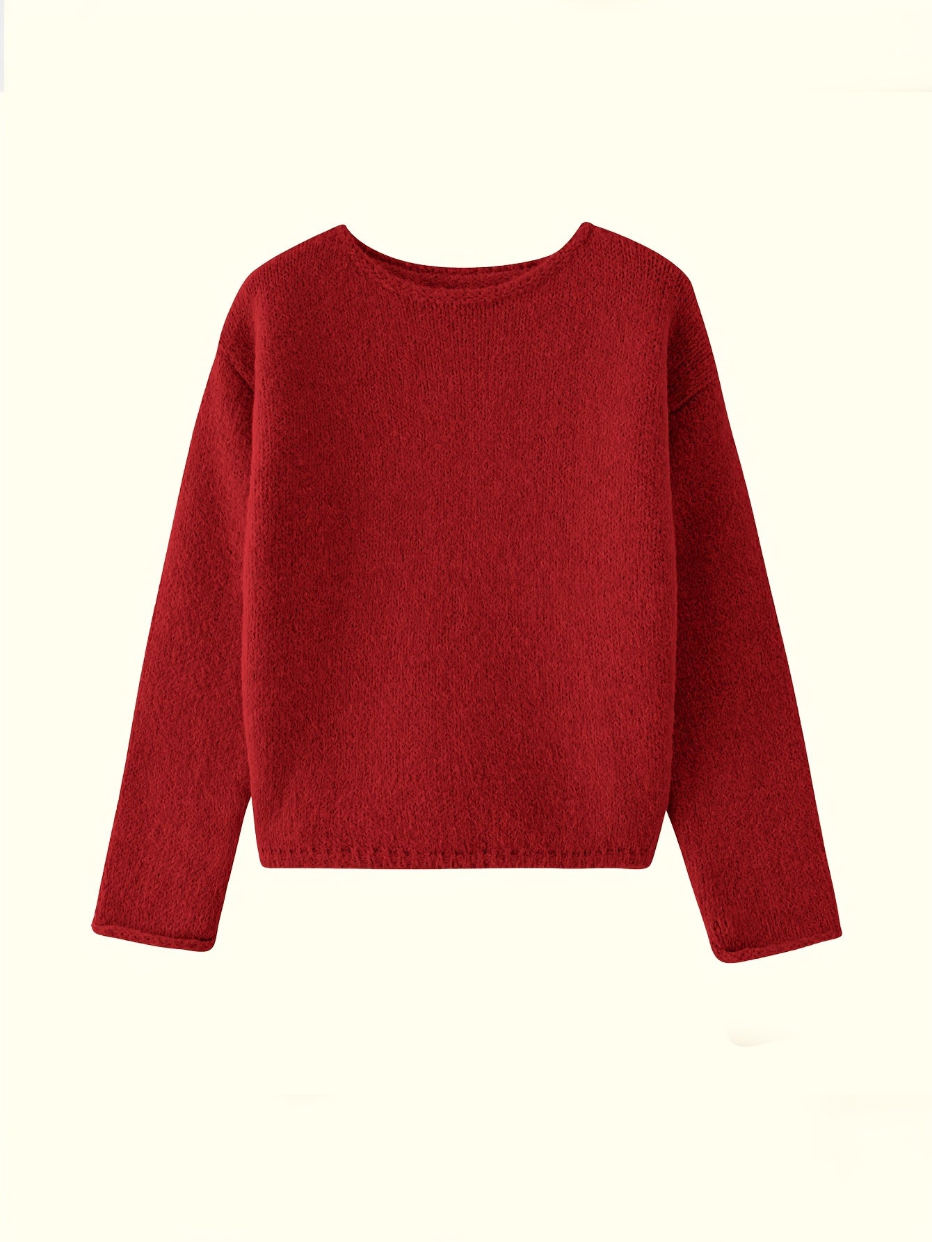 Mia™ | Fuzzy Oversized Boat-Neck Sweater