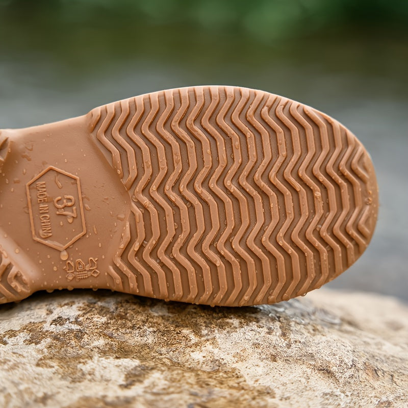 Rainy™ | Plush-lined rubber lug-sole ankle rain boots