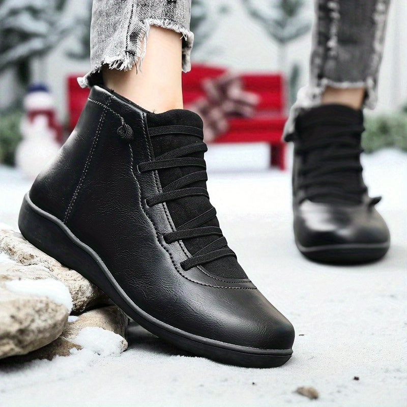 Anatolia™ | Leather-and-suede lace-up high-top ankle boots