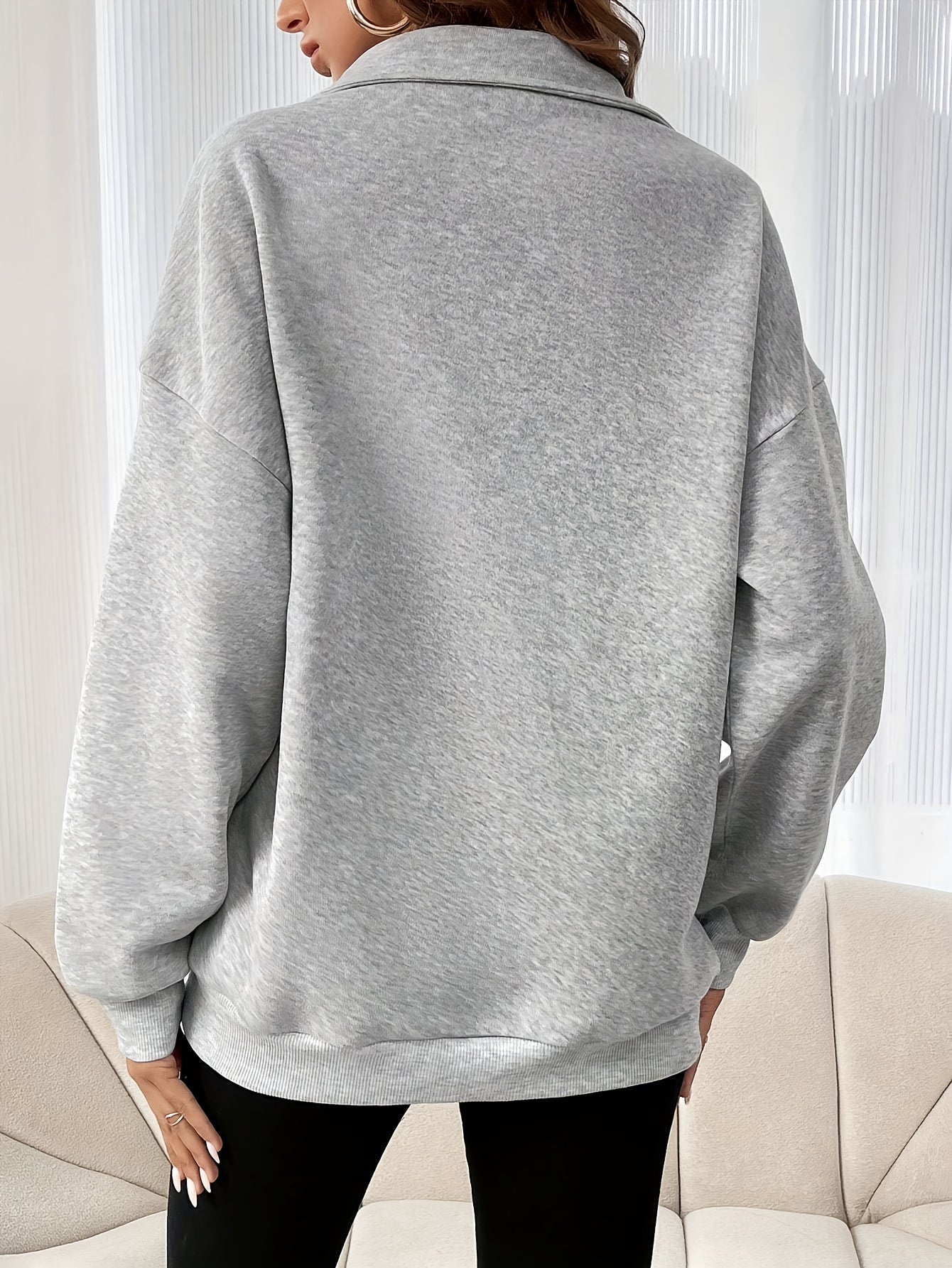 Violetta™ | Soft Fleece Kangaroo-Pocket Half-Zip Sweatshirt