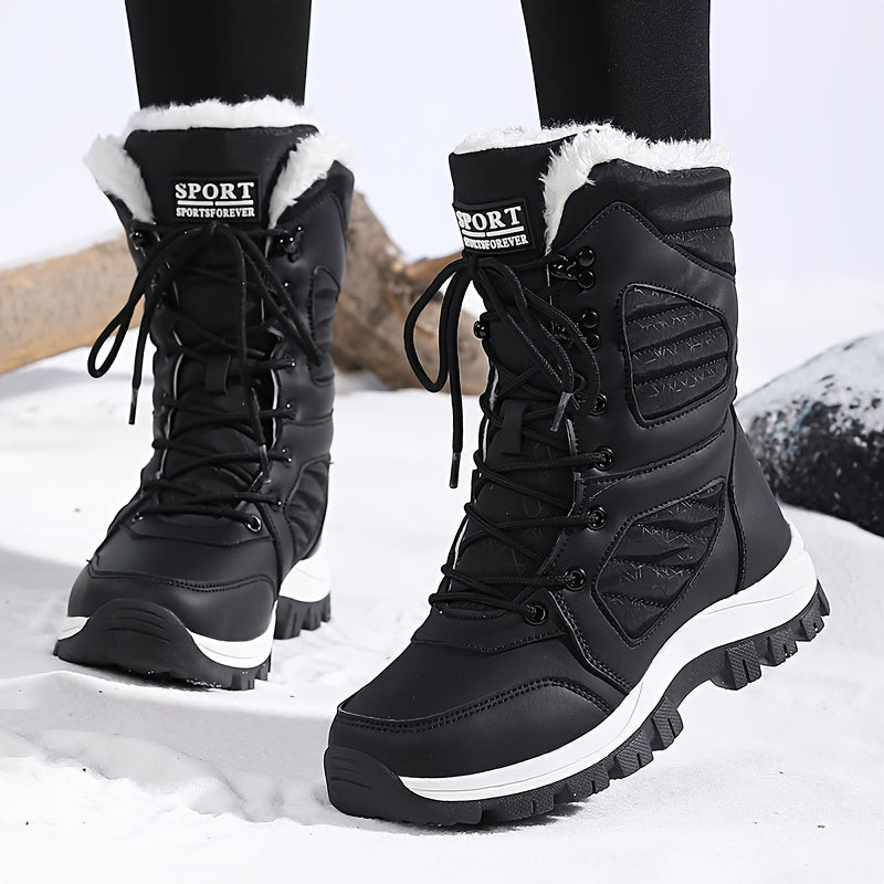 Corisande™ | Plush-lined lug-sole lace-up snow boots