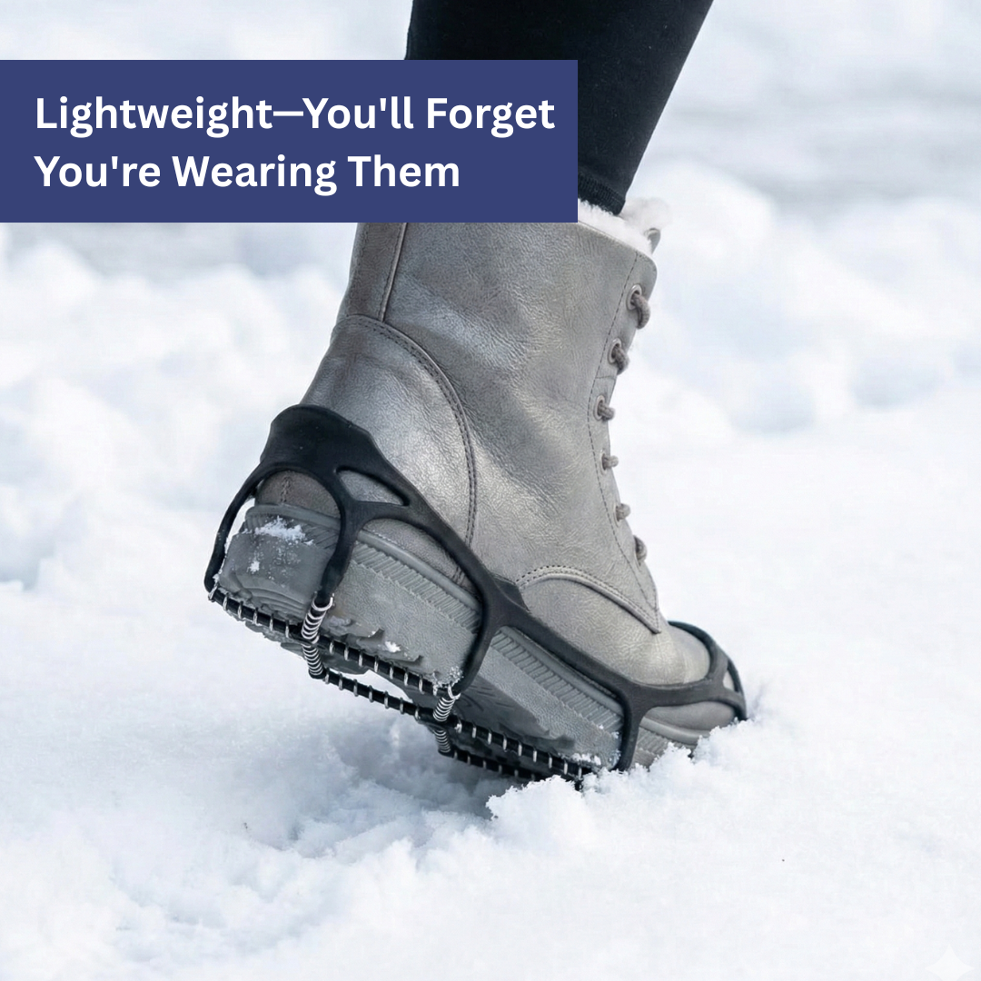 Stretch-fit traction ice cleats boot grips