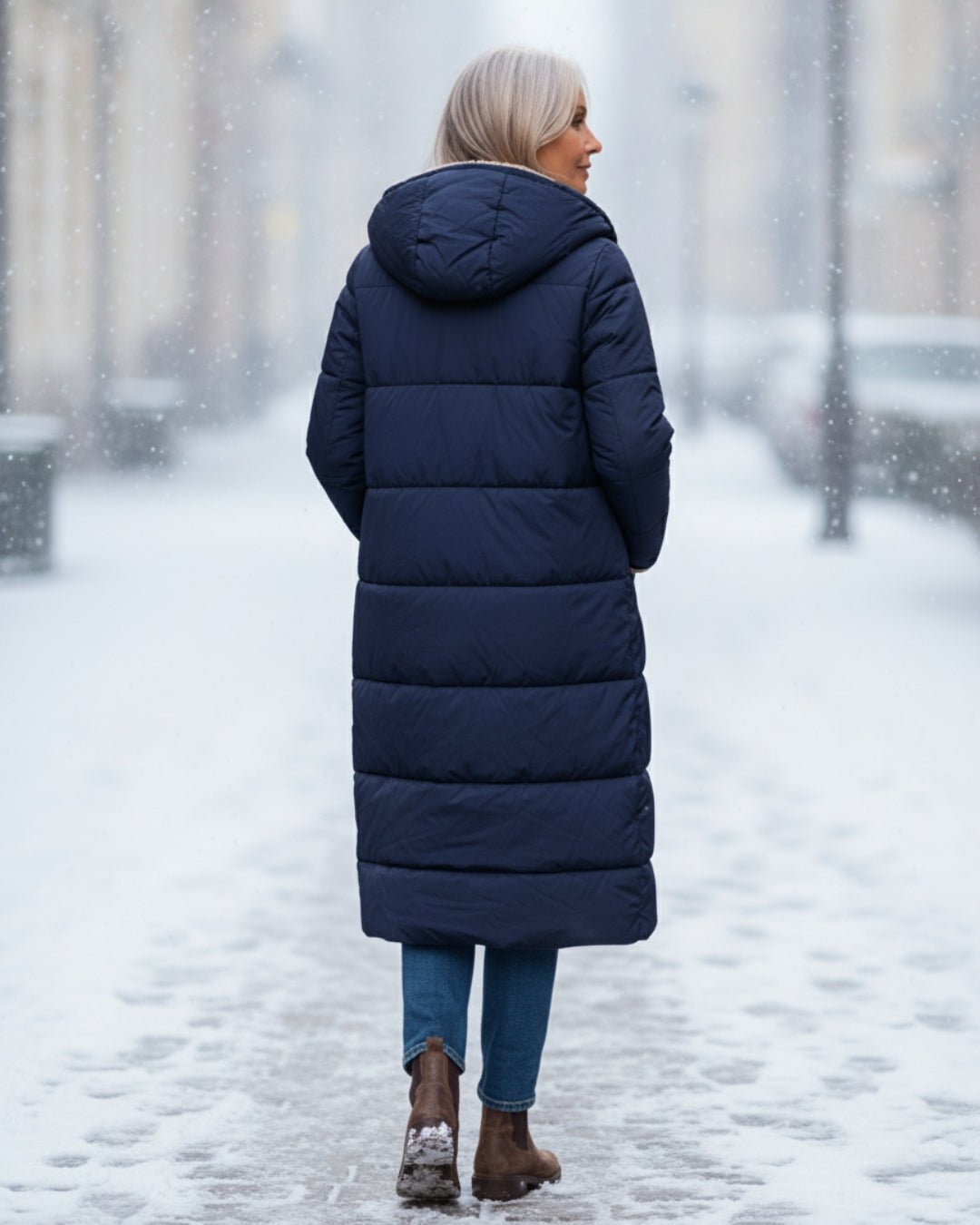 Helena™ | Hooded sherpa-lined puffer coat