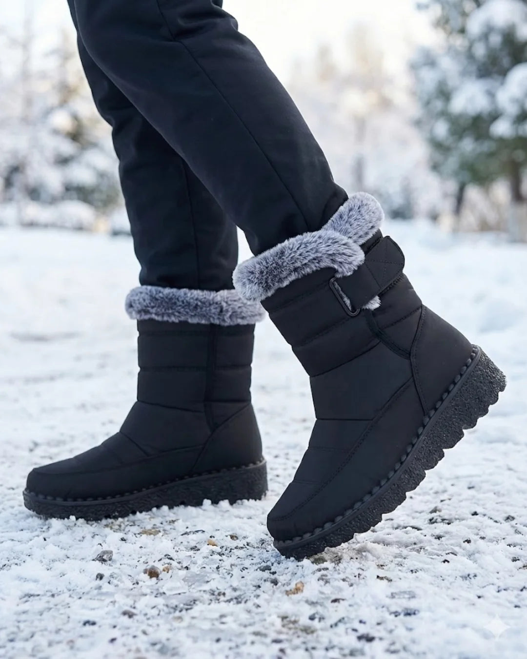 Lysandra™ | Quilted Faux-Fur Lined Winter Boots
