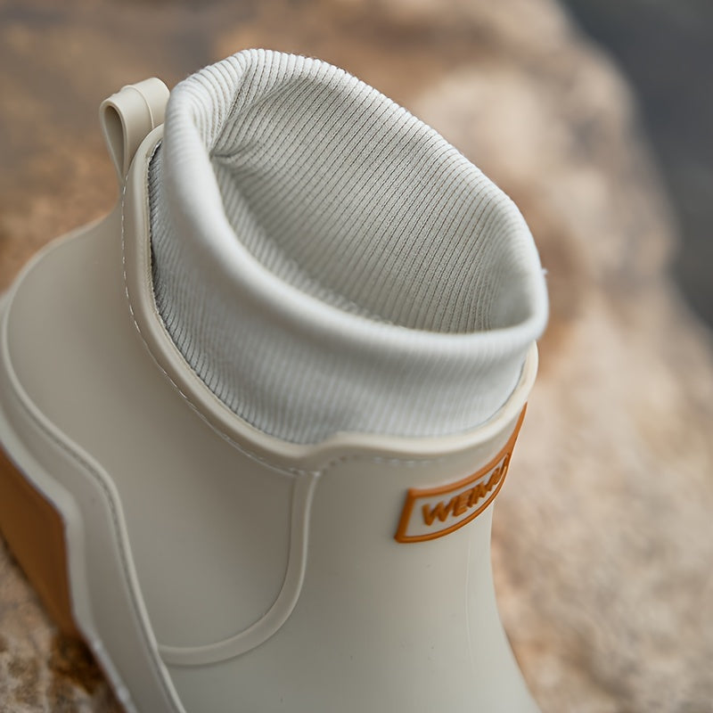 Rainy™ | Plush-lined rubber lug-sole ankle rain boots
