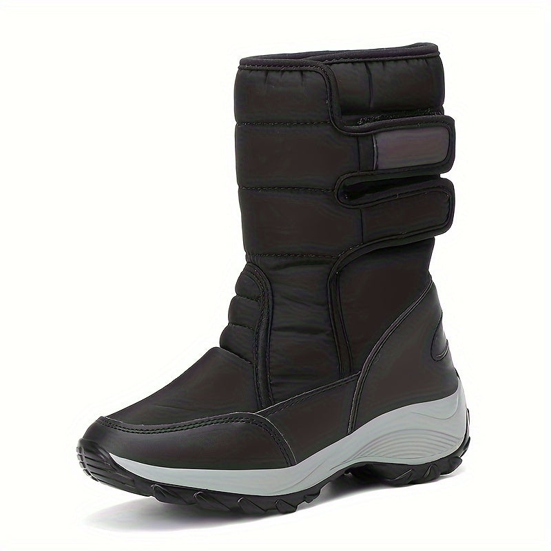Cassandra™ | Quilted hook-and-loop mid-calf snow boots
