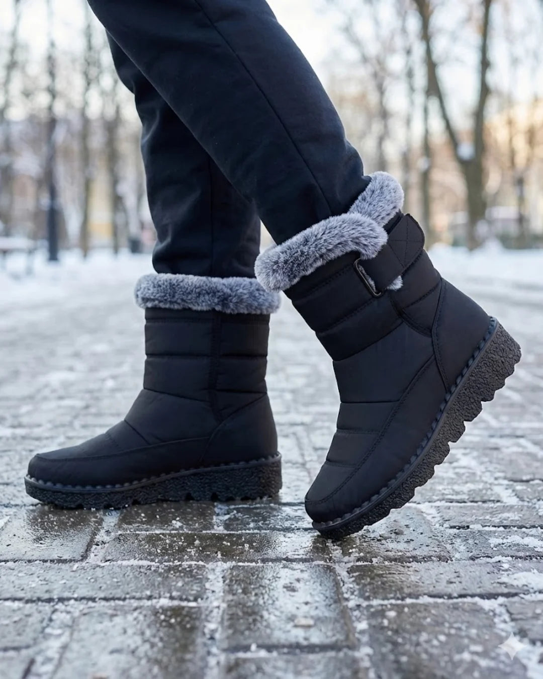 Lysandra™ | Quilted Faux-Fur Lined Winter Boots