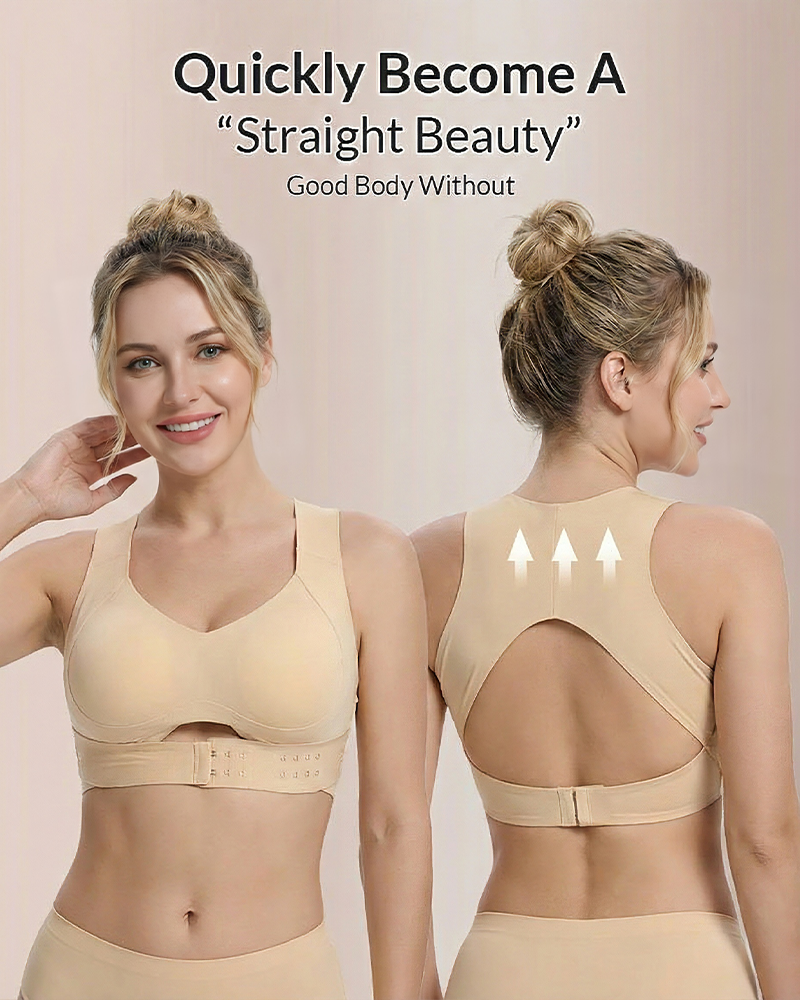 Posture-Correcting Racerback Wireless Support Bra