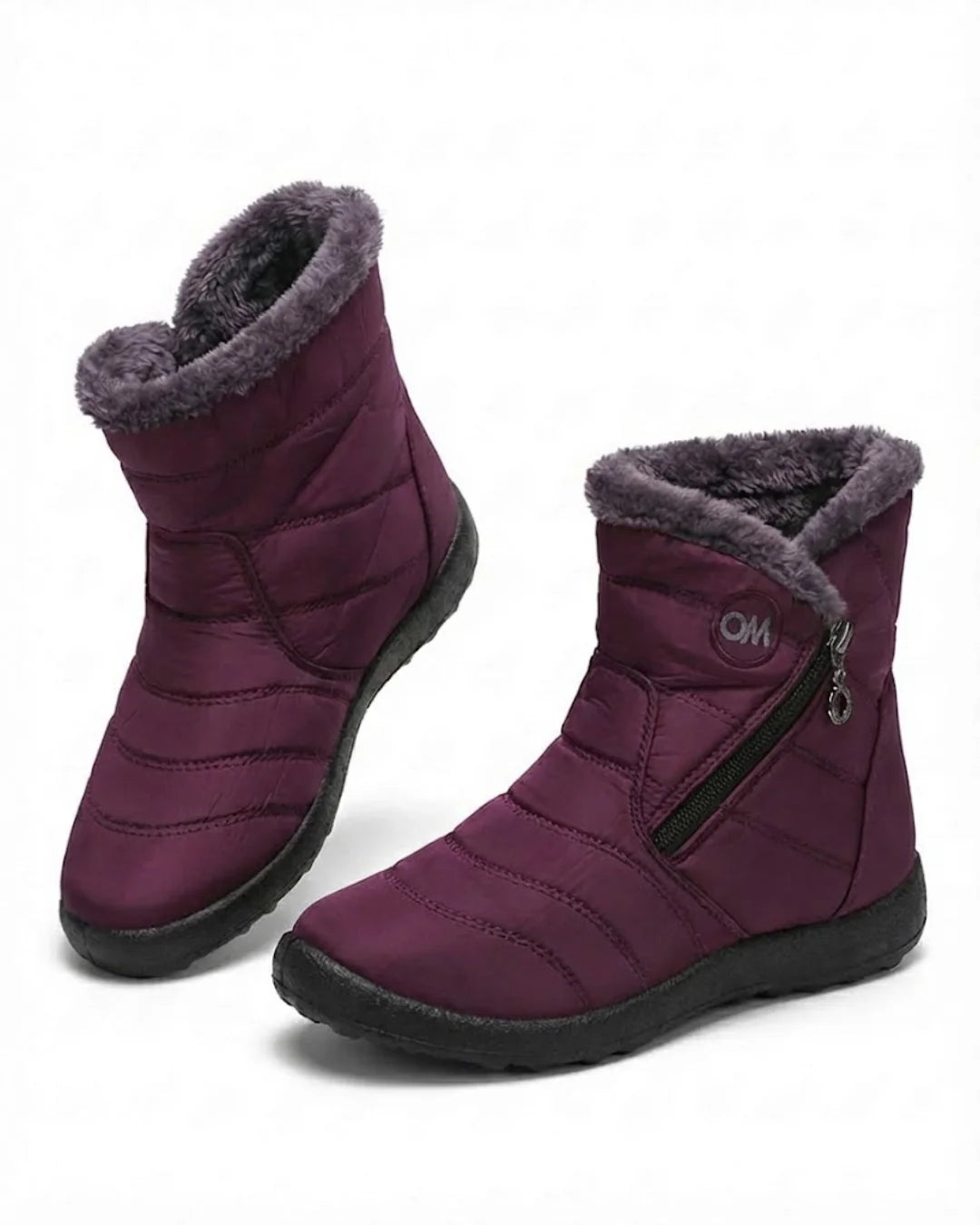 Lucero™ | Quilted Fleece-Lined Zip Winter Boots