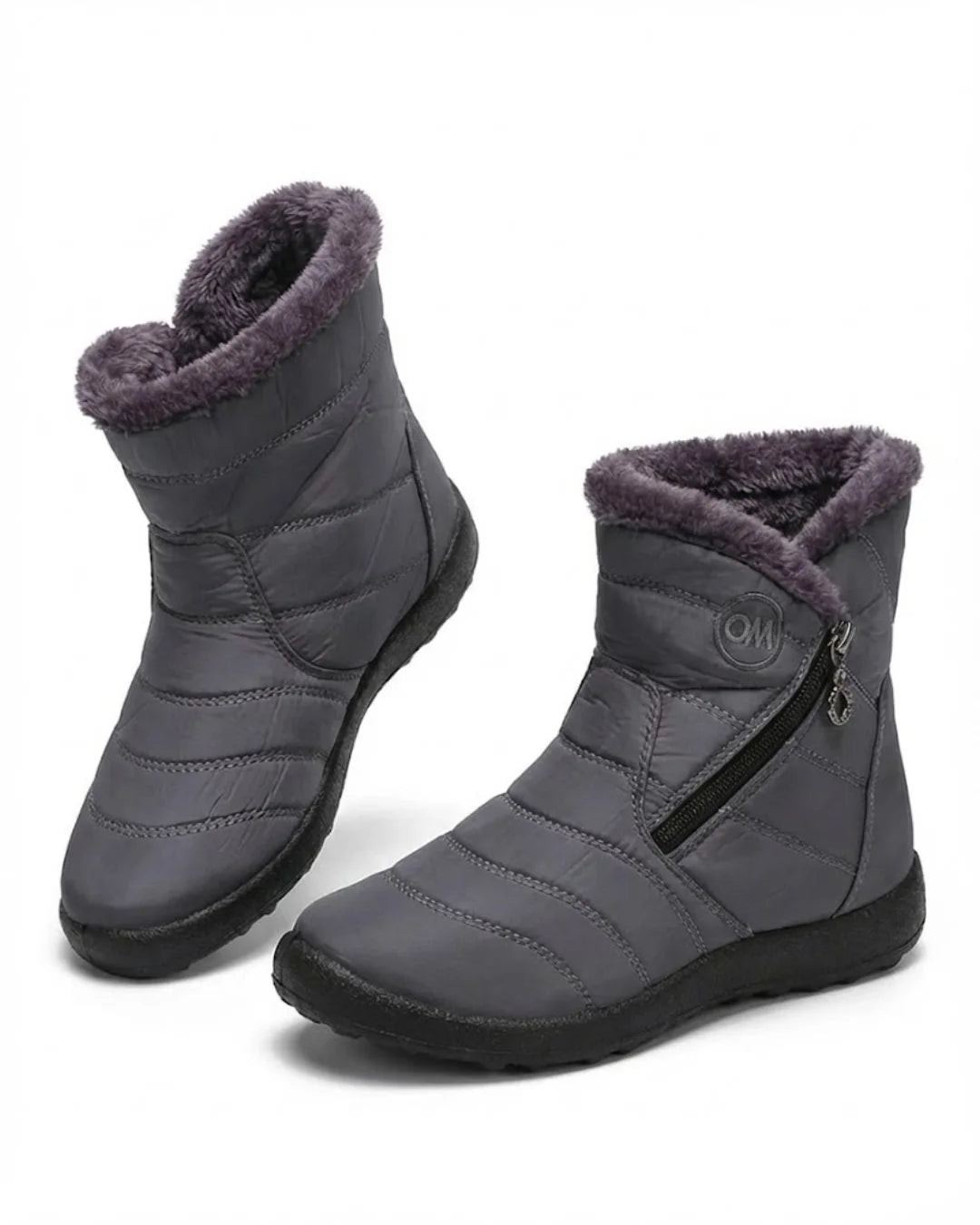 Lucero™ | Quilted Fleece-Lined Zip Winter Boots