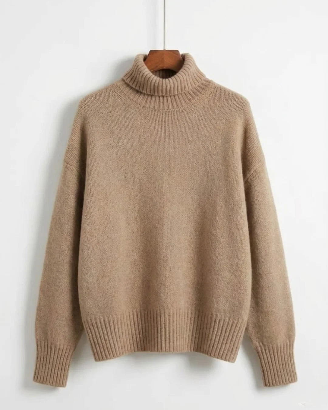 Clarice™ | Ribbed turtleneck oversized knit sweater