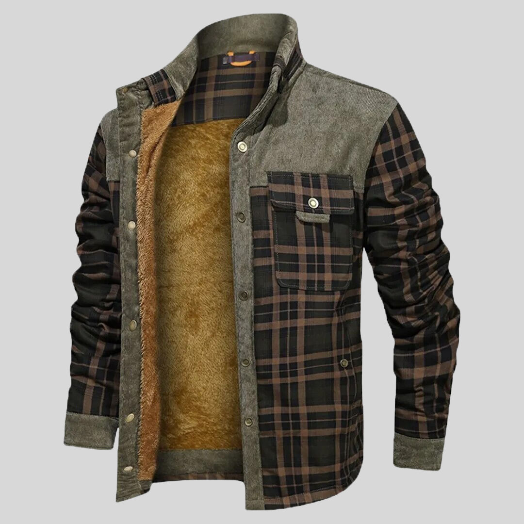 Bard™ | Sherpa-Lined Plaid Shirt Jacket