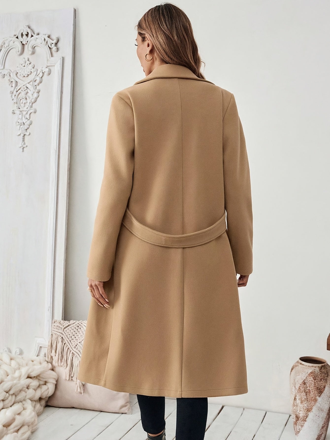 Mery™ | Notched-Lapel Button-Tab Tailored Coat