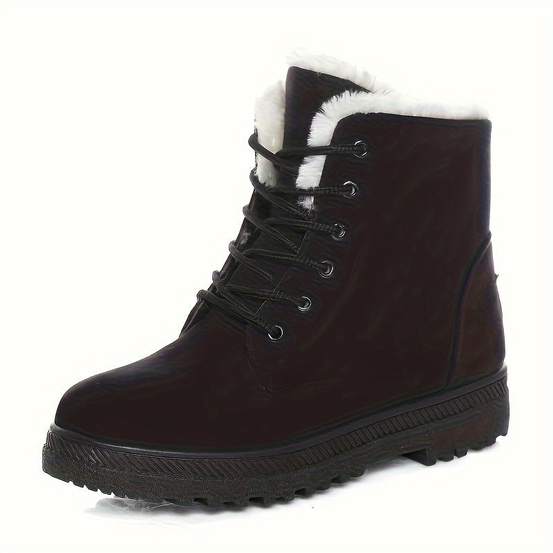 Loretta™ | Lace-Up Fleece-Lined Winter Ankle Boots